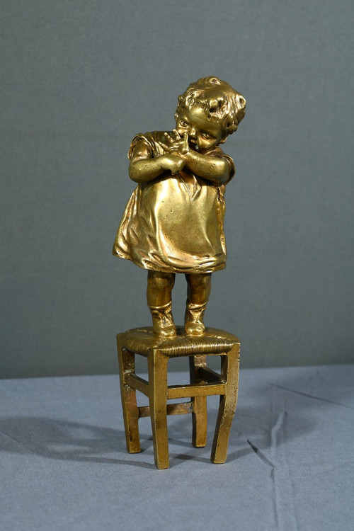 Skulptur aus vergoldeter Bronze, nach J.Clara - 1. Teil XX.