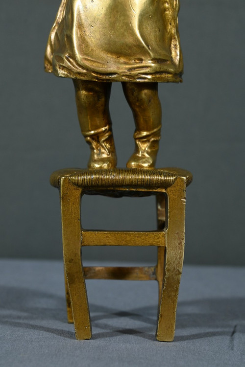 Skulptur aus vergoldeter Bronze, nach J.Clara - 1. Teil XX.