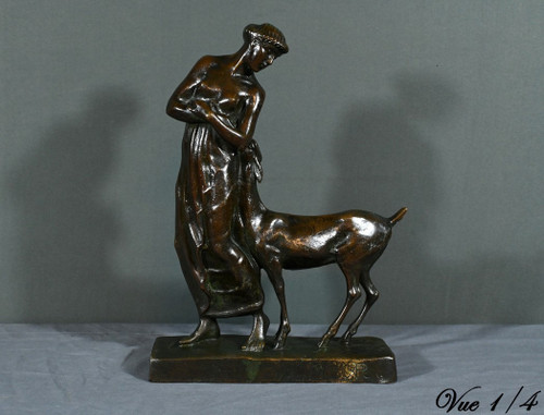 Bronze "Die Frau mit dem Rehkitz", Atelier Primavera - 1930