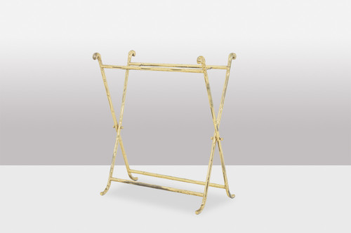 Jansen. Console in gilded brass and white marble. Circa 1970. LS4683607U