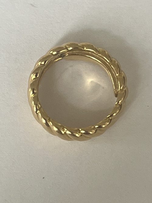 Bandeau-Ring Gelbgold geflochten