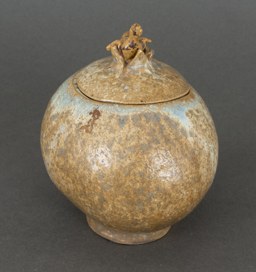 Bonbonnière jar lid Bode Willumsen stoneware egg shape bird's nest