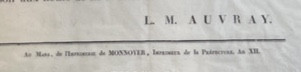 DOCUMENTS ANCIEN - AVIS IMPORTANT – PRÉFET COLONEL AUVRAY – IDENTIFICATION MONNAIES 1726