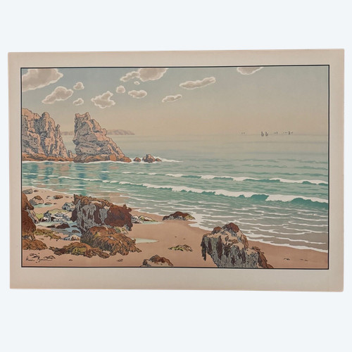 Lithograph by Henri Rivière Aspects of Nature - The Sea