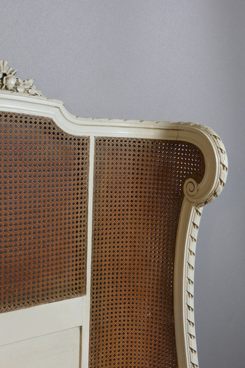 Pair of Louis XVI style caned beds