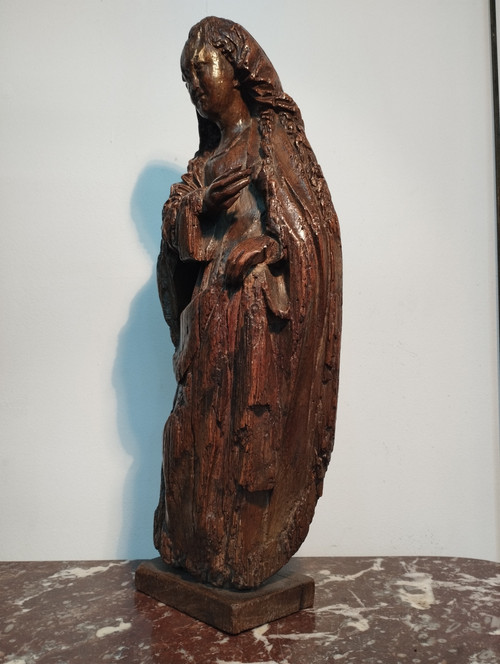 VIERGE Sculpture en bois du XVI siècle