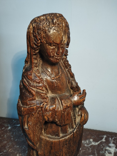 VIERGE Sculpture en bois du XVI siècle