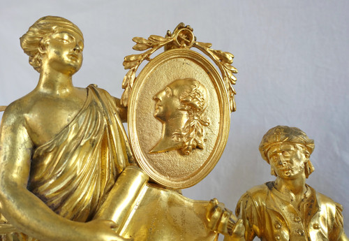 Pendeluhr mit der Allegorie des Seehandels aus vergoldeter Bronze - Louis-XVI-Epoche um 1775