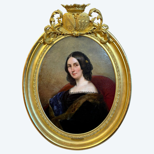 Portrait of the Marquise Le Charron - Eugénie de Lagatinerie 19th century.