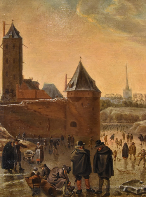  Winter Landscape With Utrecht, Herman Saftleven (rotterdam 1609 - Utrecht 1685)