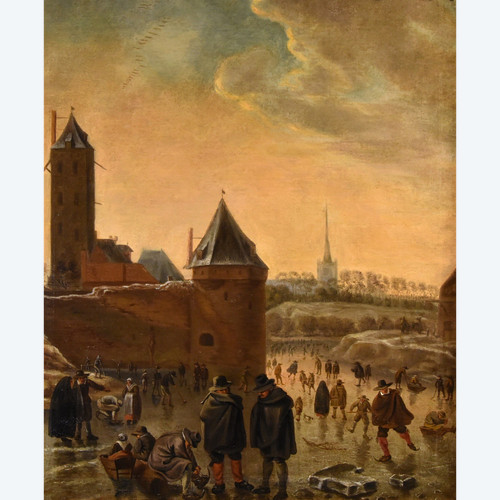  Winter Landscape With Utrecht, Herman Saftleven (rotterdam 1609 - Utrecht 1685)