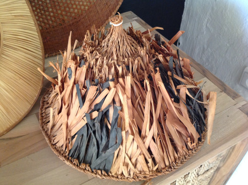 Lot of eight antique Asian hats.