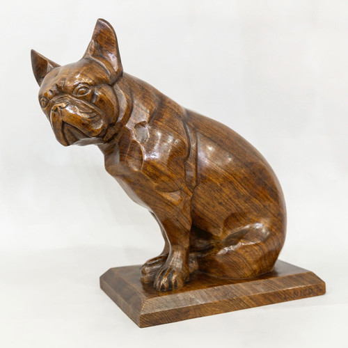 Sculpture - The Bulldog , Louis Henri Nicot (1878-1944) - Wood