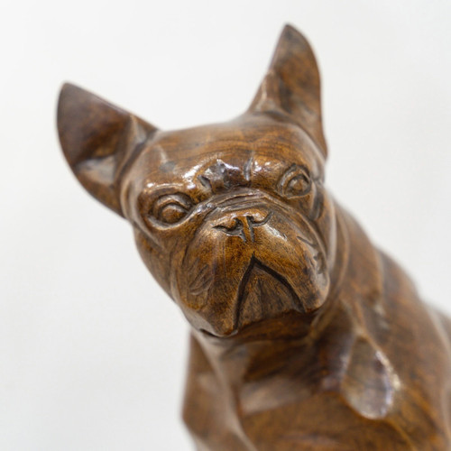 Sculpture - The Bulldog , Louis Henri Nicot (1878-1944) - Wood