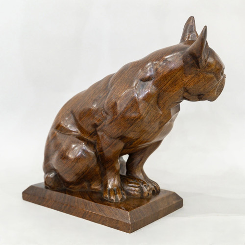 Sculpture - The Bulldog , Louis Henri Nicot (1878-1944) - Wood