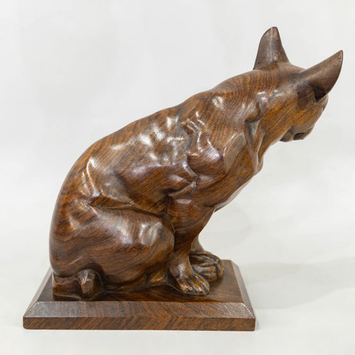 Sculpture - The Bulldog , Louis Henri Nicot (1878-1944) - Wood