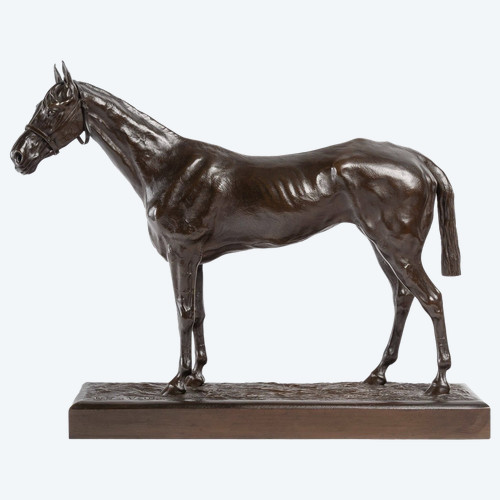 Sculpture - Cheval De Course , Henri De Vains (1851-1909) - Bronze