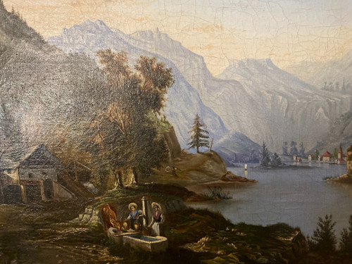 Landscape Swiss school 19th century