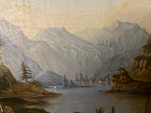 Landscape Swiss school 19th century