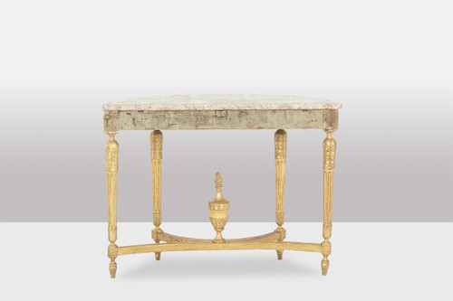 Console in gilded wood and Aleppo breccia marble. Circa 1780. LS55691657J