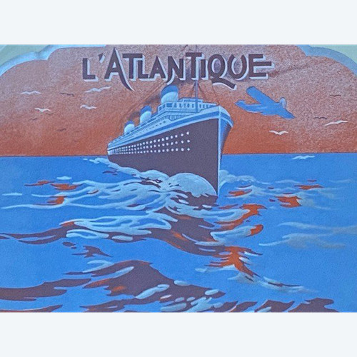 L' ATLANTIQUE - Pochoir de Paul VALLIER - Circa 1930