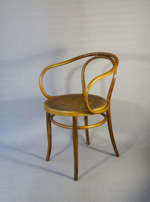 Fauteuil bistrot B9 Le Corbusier KOHN , vers 1915 assise bois, no Thonet