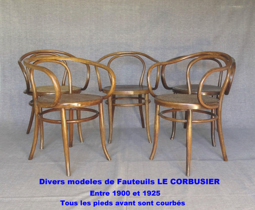 Fauteuil bistrot B9 Le Corbusier KOHN , vers 1915 assise bois, no Thonet