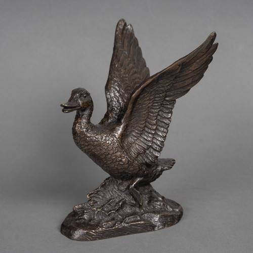 Sculpture - L' Envol Du Canard , Irénée Félix René Rochard (1906-1984) - Bronze