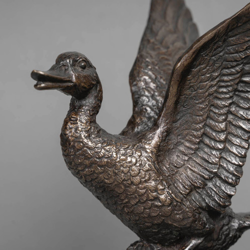 Sculpture - L' Envol Du Canard , Irénée Félix René Rochard (1906-1984) - Bronze