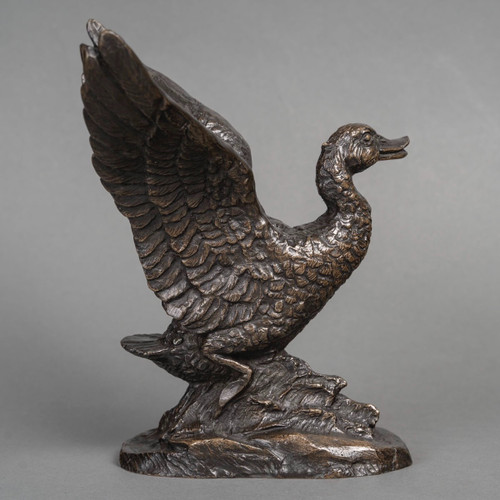 Sculpture - L' Envol Du Canard , Irénée Félix René Rochard (1906-1984) - Bronze