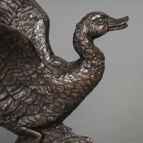 Sculpture - L' Envol Du Canard , Irénée Félix René Rochard (1906-1984) - Bronze