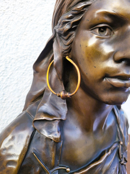 Picault - Dalila, Signed Bronze Sculpture, Late 19th Century