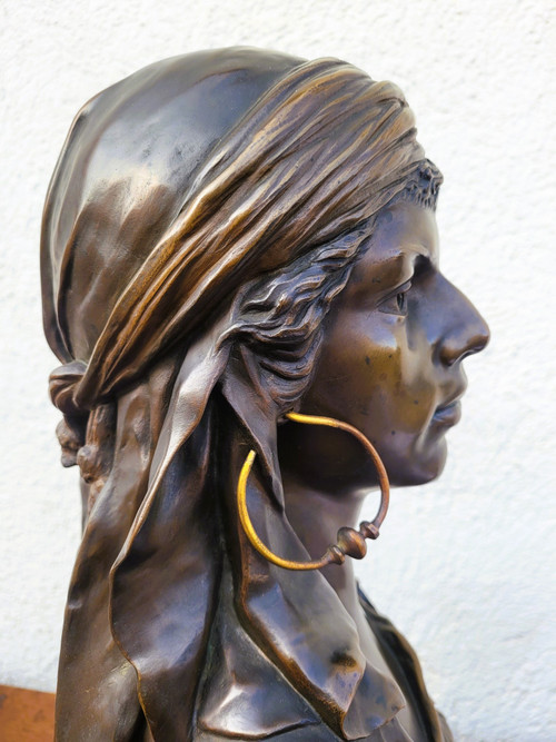 Picault - Dalila, Signed Bronze Sculpture, Late 19th Century