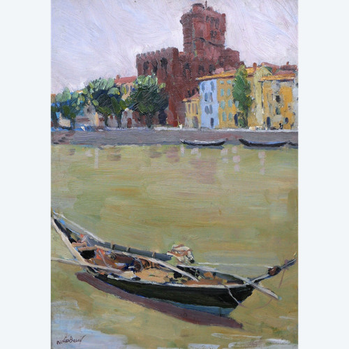 Marcelle Ladeuil, View Of Agde With Saint-étienne Cathedral