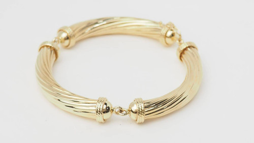 Bracciale articolato in oro giallo