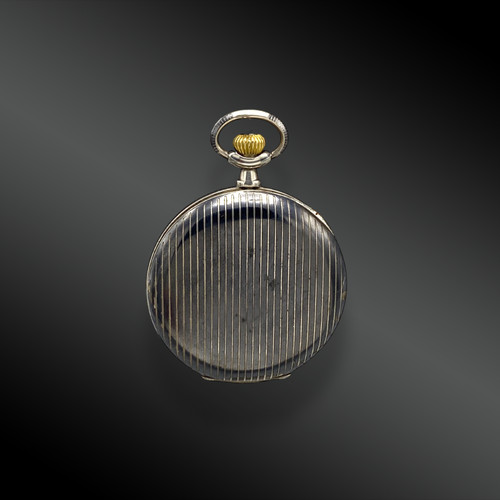 Pocket watch in niello silver, LIP Common type 20th century