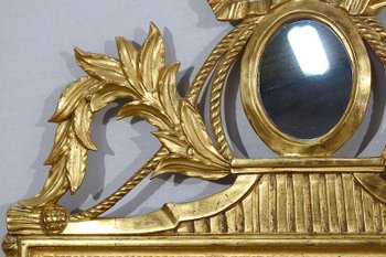  Miroir en Bois Doré, style Louis XVI – Début XXe 