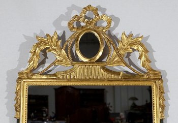  Miroir en Bois Doré, style Louis XVI – Début XXe 