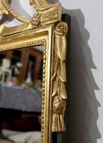  Miroir en Bois Doré, style Louis XVI – Début XXe 