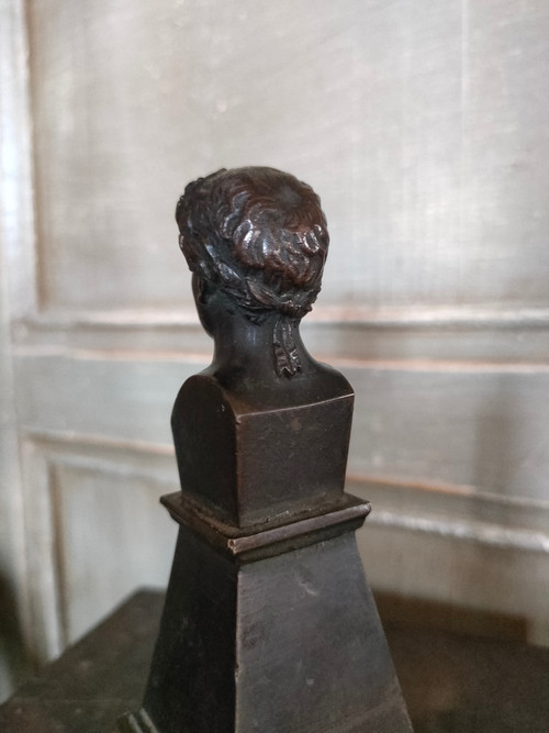 Piccolo busto di Napoleone in bronzo