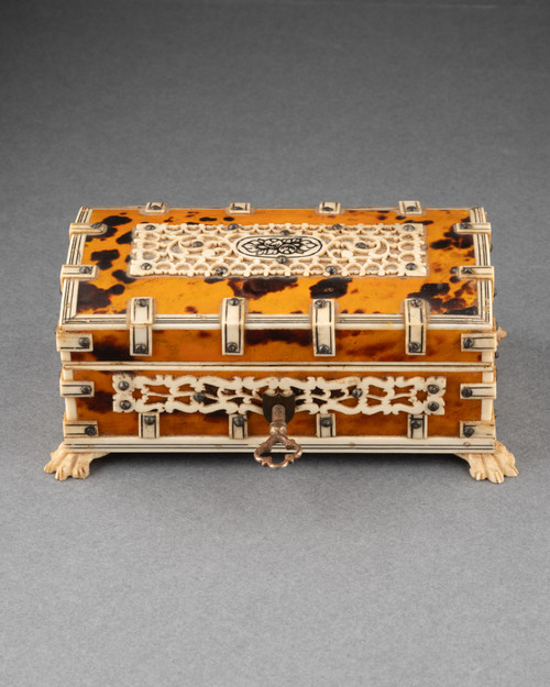 Small Box in Tortoiseshell and Bone, 19th Century