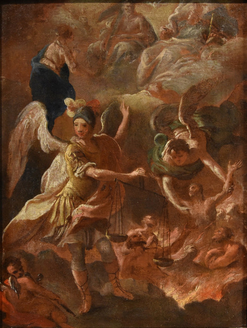 Psychostasy Of The Archangel Michael, Luca Giordano (naples, 1634 - 1705)