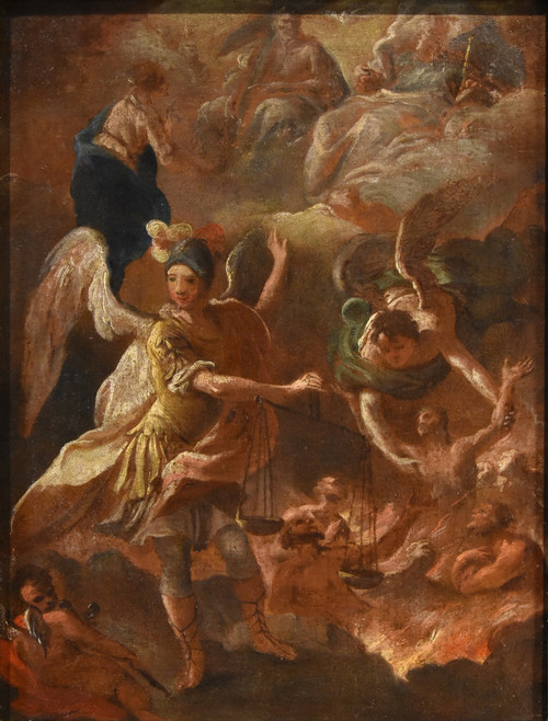 Psychostasy Of The Archangel Michael, Luca Giordano (naples, 1634 - 1705)