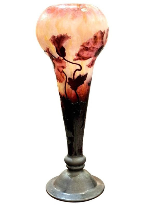 Daum Nancy Grand Vase "Pavots"