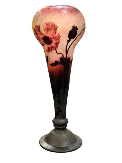 Daum Nancy Grand Vase "Pavots"