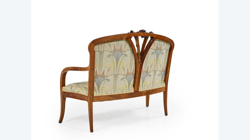 Louis Majorelle, Sofa with Clematis, Art Nouveau Furniture