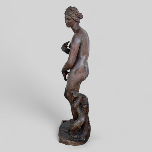 Sehr bedeutende Terrakotta-Venus von Medici aus dem antiken 19. Jahrhundert, Höhe 153 cm