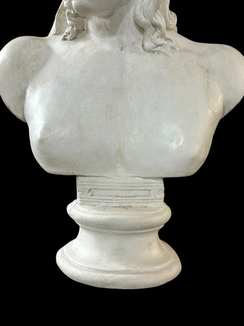 Buste En Plâtre éros De Centocelle Ou Amour De Praxitèle époque XXéme Siècle H 62 Cm