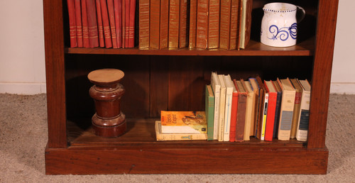 19th Century Walnut Open Bookcase - England