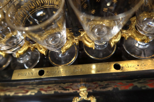 Boulle-style liqueur cellar by Tahan in Paris